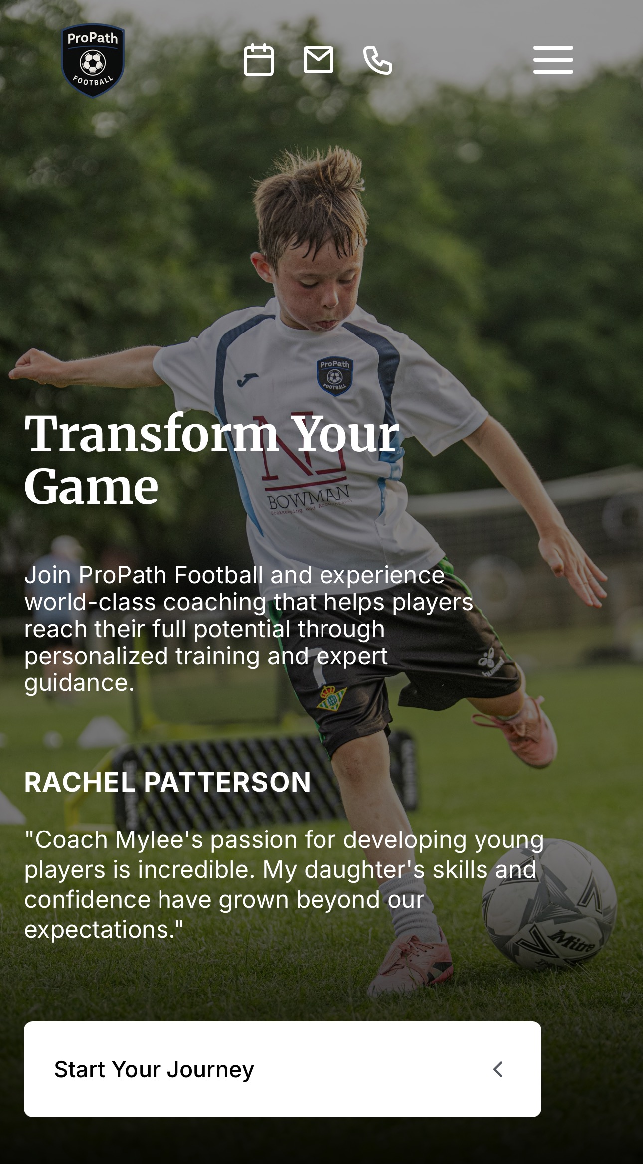 ProPath Football website — propathfootball.co.uk